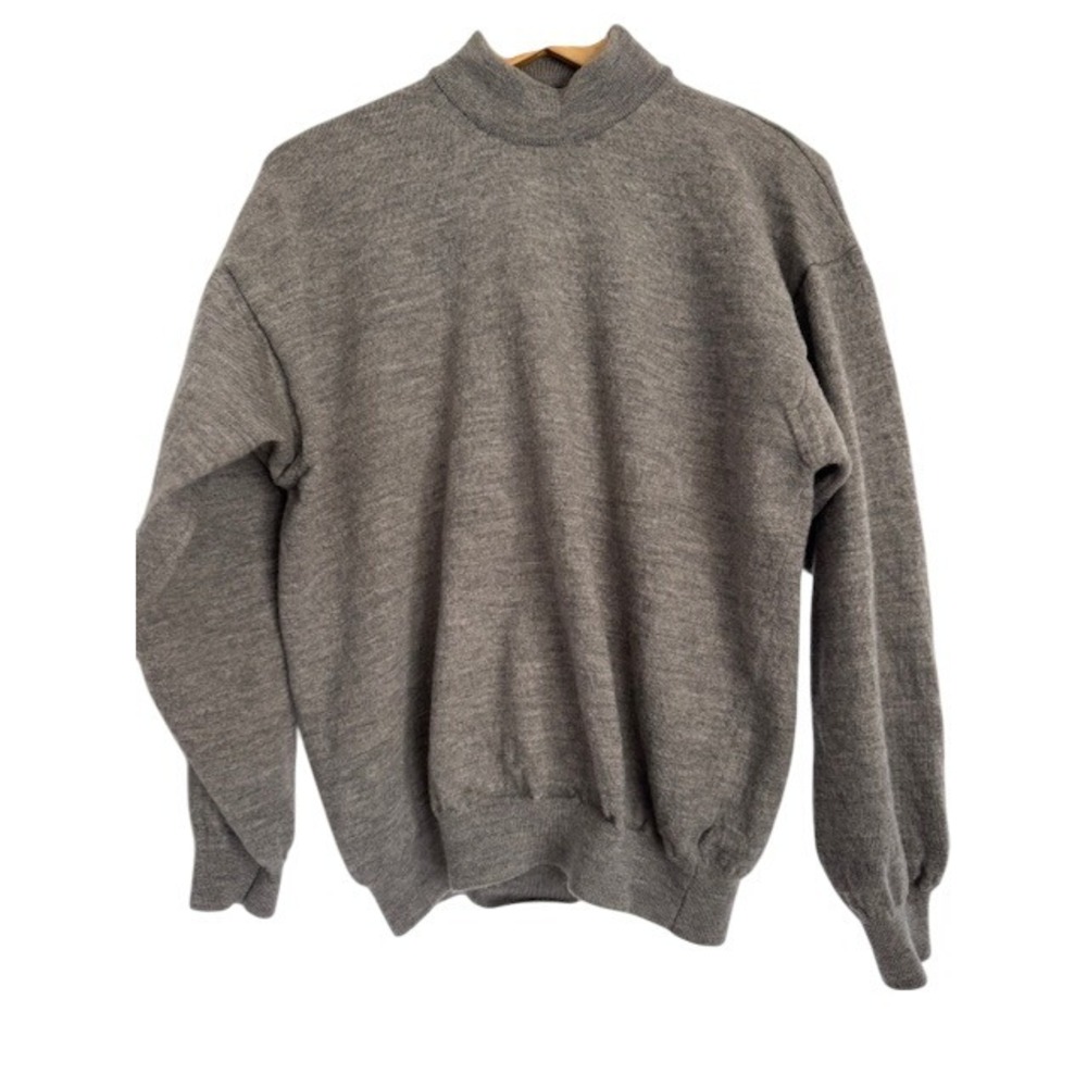 Giasone Made in Italy Wool Mock Neck Knit Sweater Mens Size Gray - XL